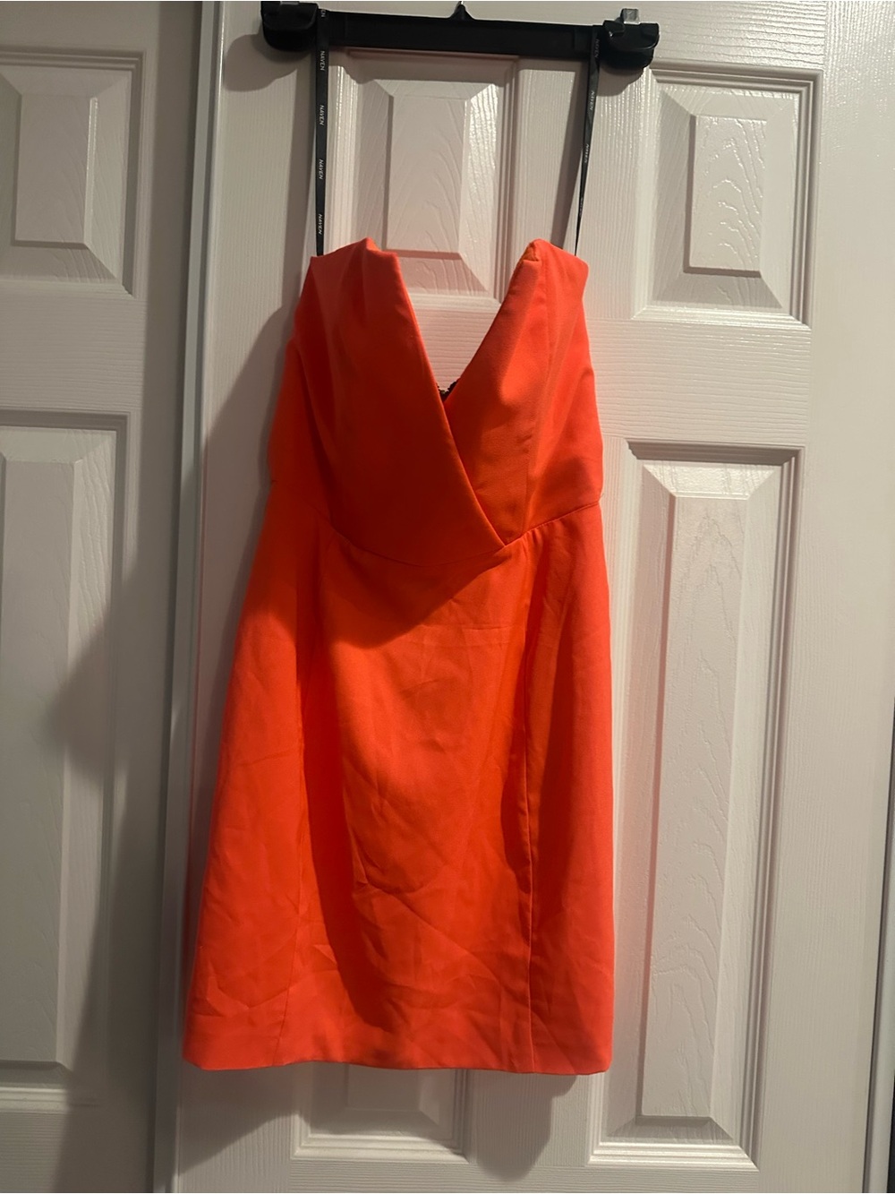 Naven Orange V‑Neck Mini Dress